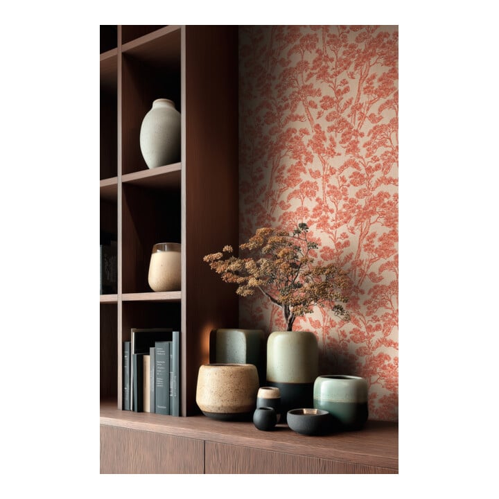 A.S. Création Vliestapete Vibes & Styles 10,05 x 0,53 m Asia Beige Rot leicht strukturiert