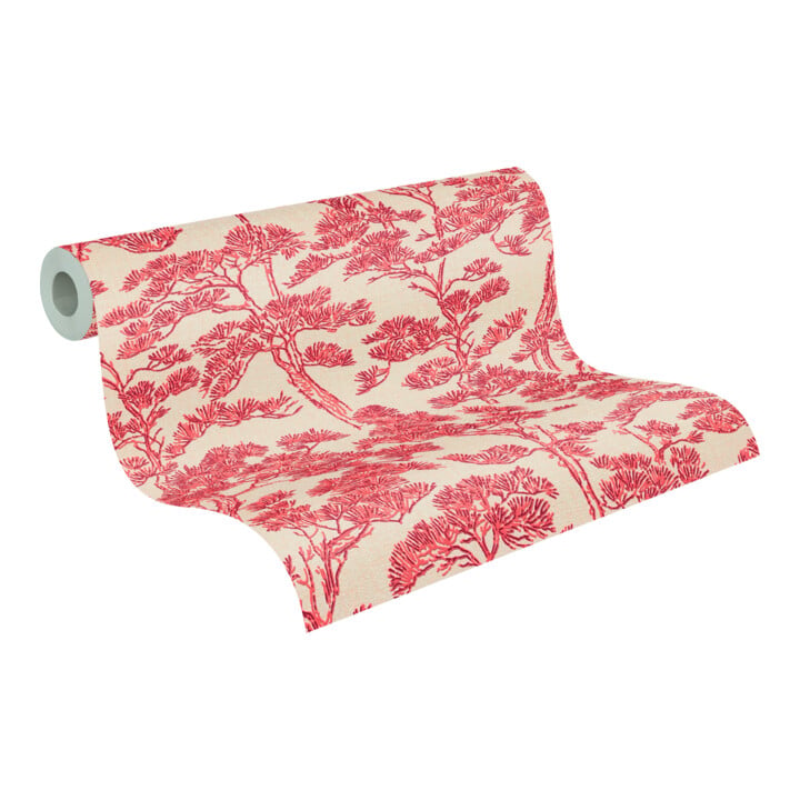 A.S. Création Vliestapete Vibes & Styles 10,05 x 0,53 m Asia Beige Rot leicht strukturiert