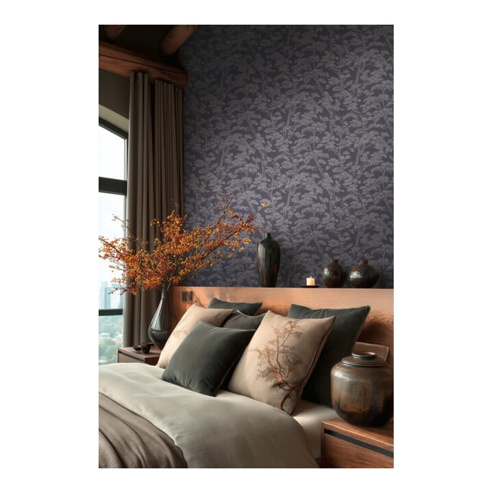 A.S. Création Vliestapete Vibes & Styles 10,05 x 0,53 m Asia Blau Grau leicht strukturiert
