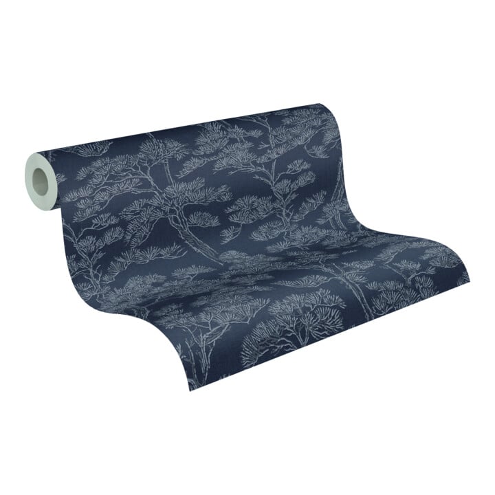 A.S. Création Vliestapete Vibes & Styles 10,05 x 0,53 m Asia Blau Grau leicht strukturiert