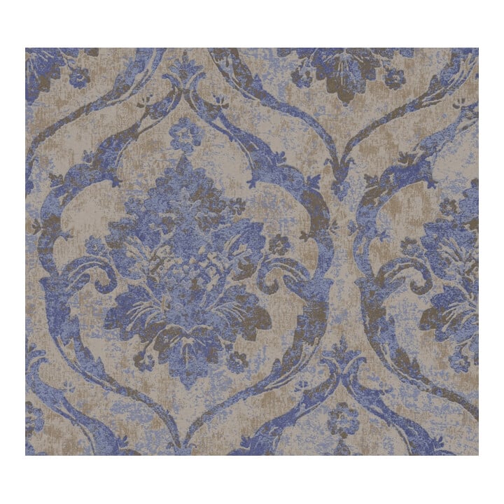A.S. Création Vliestapete Vibes & Styles 10,05 x 0,53 m Barock Blau Metallic strukturiert