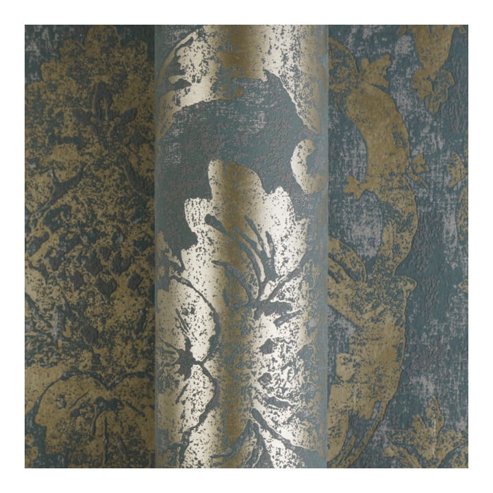 A.S. Création Vliestapete Vibes & Styles 10,05 x 0,53 m Barock Grün Metallic strukturiert