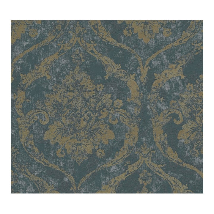 A.S. Création Vliestapete Vibes & Styles 10,05 x 0,53 m Barock Grün Metallic strukturiert