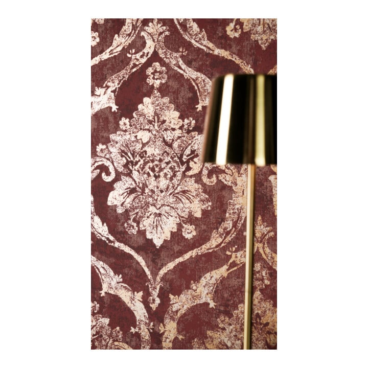 A.S. Création Vliestapete Vibes & Styles 10,05 x 0,53 m Barock Rot Metallic strukturiert