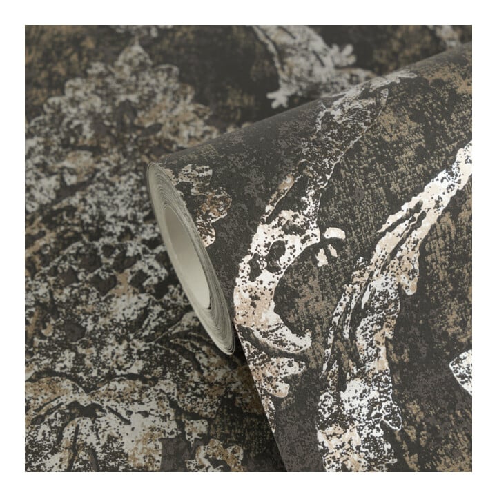 A.S. Création Vliestapete Vibes & Styles 10,05 x 0,53 m Barock Schwarz Metallic strukturiert