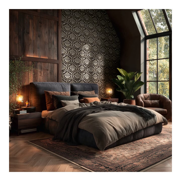 A.S. Création Vliestapete Vibes & Styles 10,05 x 0,53 m Barock Schwarz Metallic strukturiert