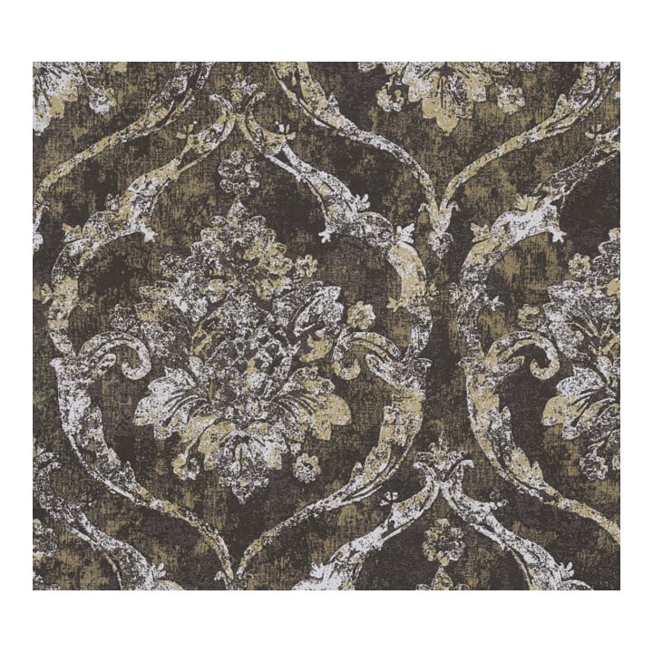 A.S. Création Vliestapete Vibes & Styles 10,05 x 0,53 m Barock Schwarz Metallic strukturiert