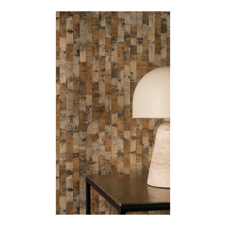 A.S. Création Vliestapete Vibes & Styles 10,05 x 0,53 m Braun Metallic strukturiert