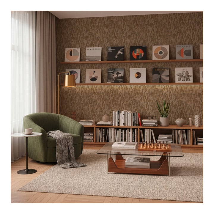 A.S. Création Vliestapete Vibes & Styles 10,05 x 0,53 m Braun Metallic strukturiert