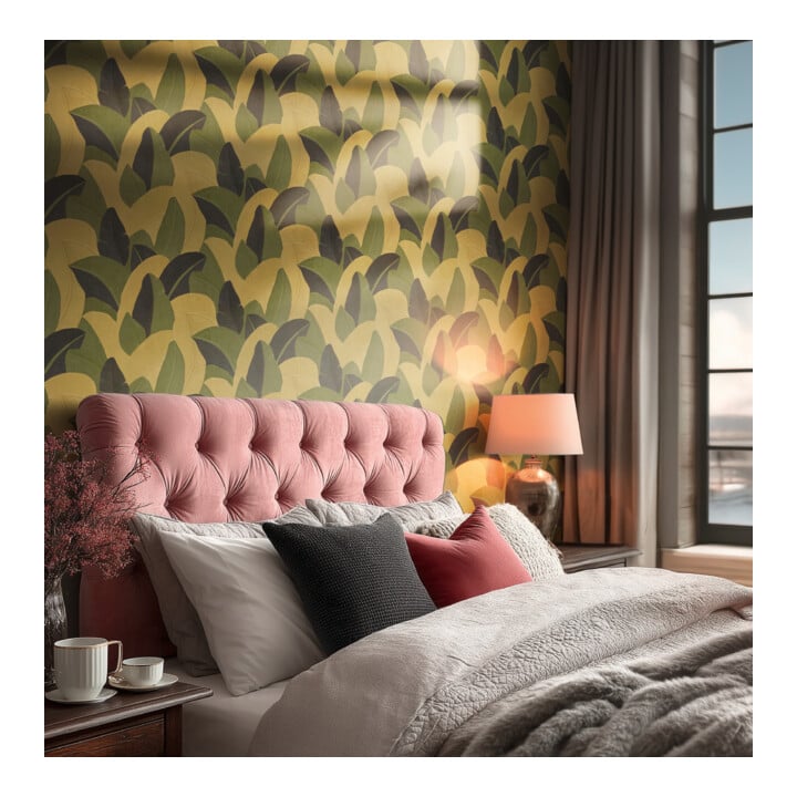 A.S. Création Vliestapete Vibes & Styles 10,05 x 0,53 m Dschungel Gelb Metallic strukturiert