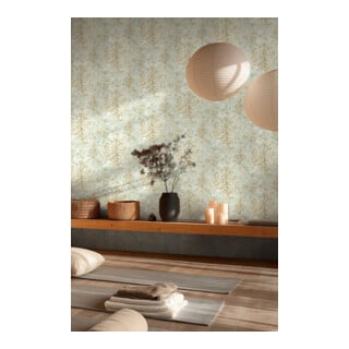 A.S. Création Vliestapete Vibes & Styles 10,05 x 0,53 m Floral Blau Glitzernd strukturiert