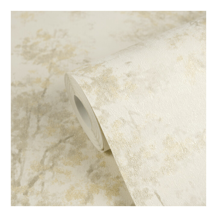 A.S. Création Vliestapete Vibes & Styles 10,05 x 0,53 m Floral Gelb Glitzernd strukturiert