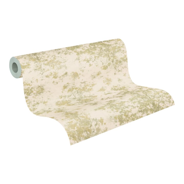 A.S. Création Vliestapete Vibes & Styles 10,05 x 0,53 m Floral Gelb Glitzernd strukturiert