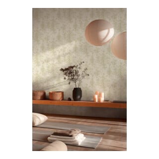 A.S. Création Vliestapete Vibes & Styles 10,05 x 0,53 m Floral Grün Glitzernd strukturiert
