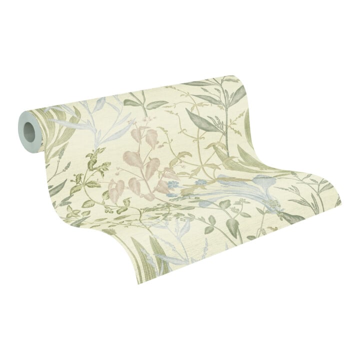 A.S. Création Vliestapete Vibes & Styles 10,05 x 0,53 m Gräser Creme Pastell strukturiert