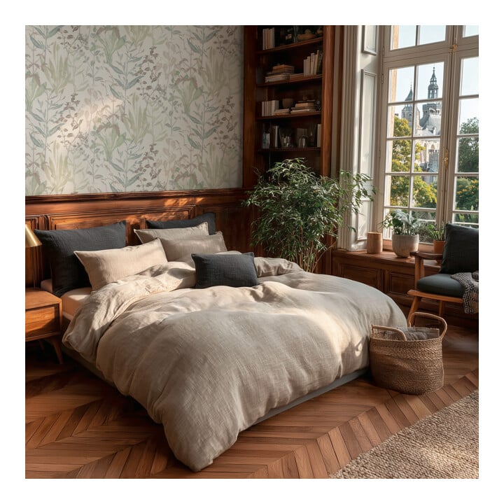A.S. Création Vliestapete Vibes & Styles 10,05 x 0,53 m Gräser Weiß Blau leicht strukturiert