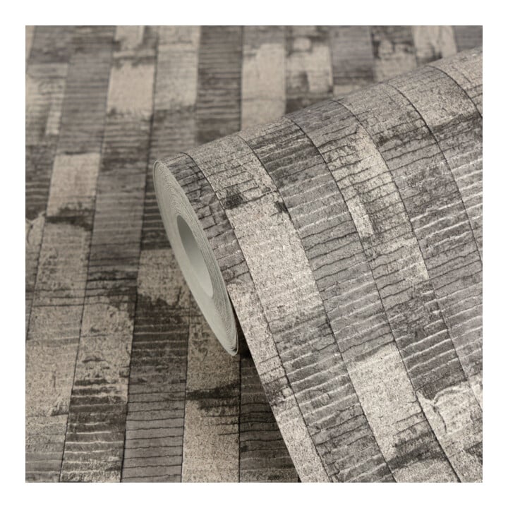 A.S. Création Vliestapete Vibes & Styles 10,05 x 0,53 m Grafik Anthrazit Metallic strukturiert