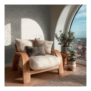 A.S. Création Vliestapete Vibes & Styles 10,05 x 0,53 m Grau Metallic mit Struktur Wildblumen