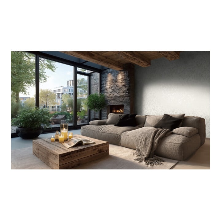 A.S. Création Vliestapete Vibes & Styles 10,05 x 0,53 m Grau Metallic mit Struktur Wildblumen