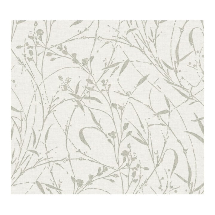 A.S. Création Vliestapete Vibes & Styles 10,05 x 0,53 m Grau Metallic mit Struktur Wildblumen