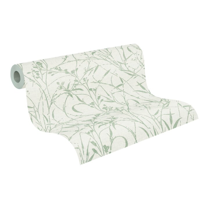 A.S. Création Vliestapete Vibes & Styles 10,05 x 0,53 m Grau Metallic mit Struktur Wildblumen