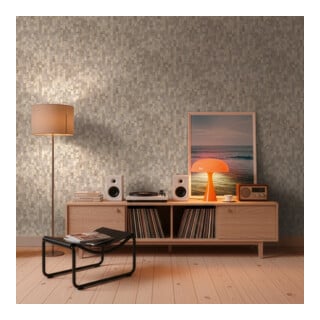 A.S. Création Vliestapete Vibes & Styles 10,05 x 0,53 m Grau Metallic strukturiert