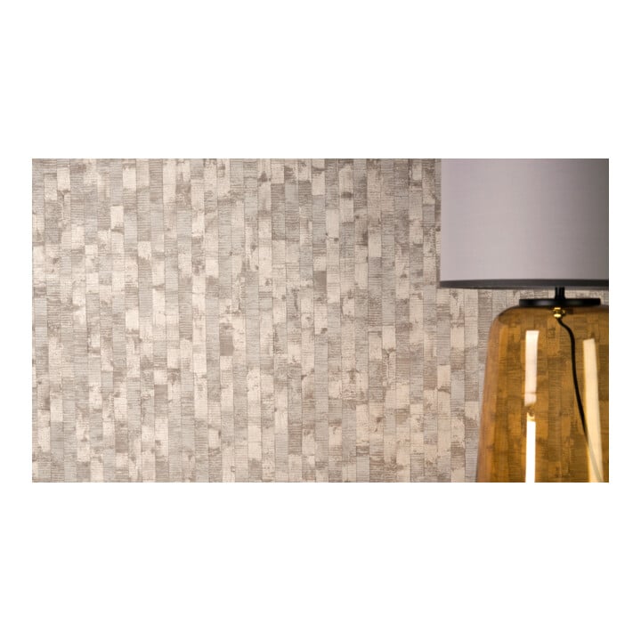 A.S. Création Vliestapete Vibes & Styles 10,05 x 0,53 m Grau Metallic strukturiert