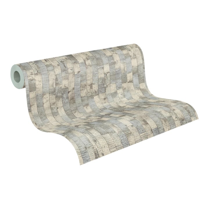 A.S. Création Vliestapete Vibes & Styles 10,05 x 0,53 m Grau Metallic strukturiert