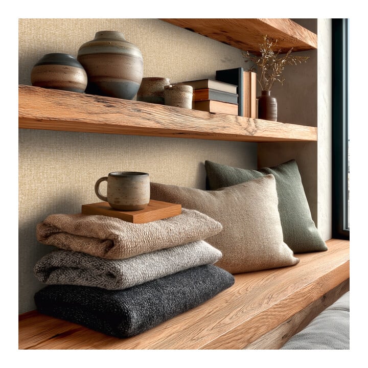 A.S. Création Vliestapete Vibes & Styles 10,05 x 0,53 m Rattan Beige Metallic strukturiert
