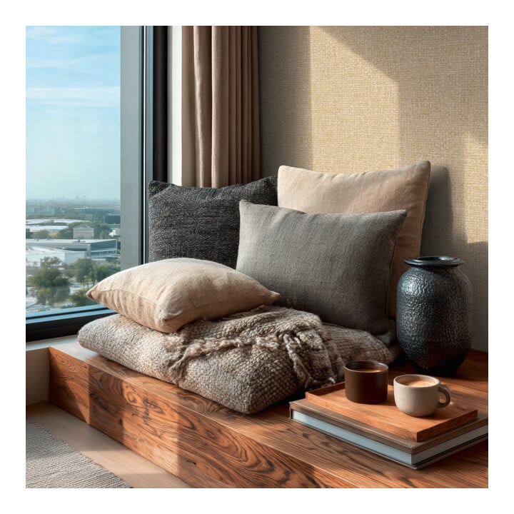 A.S. Création Vliestapete Vibes & Styles 10,05 x 0,53 m Rattan Beige Metallic strukturiert