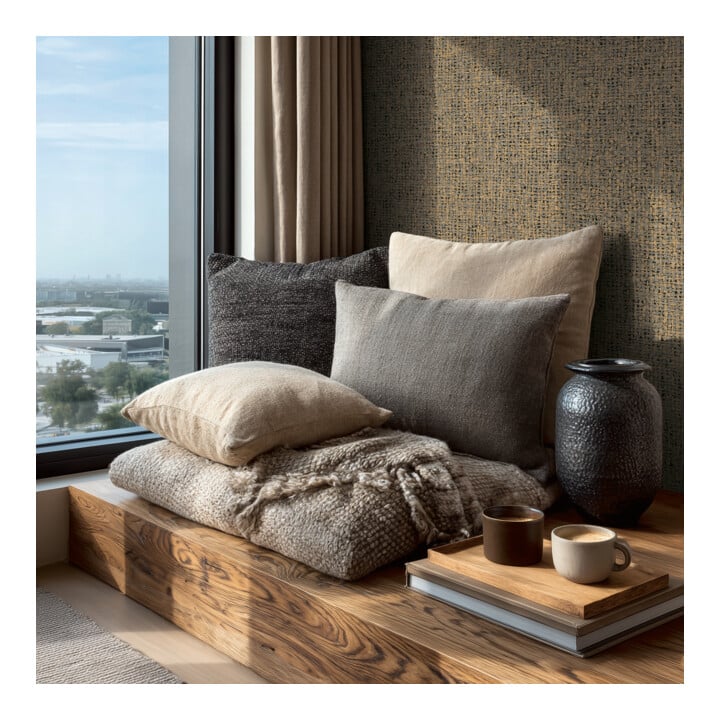 A.S. Création Vliestapete Vibes & Styles 10,05 x 0,53 m Rattan Braun Metallic strukturiert