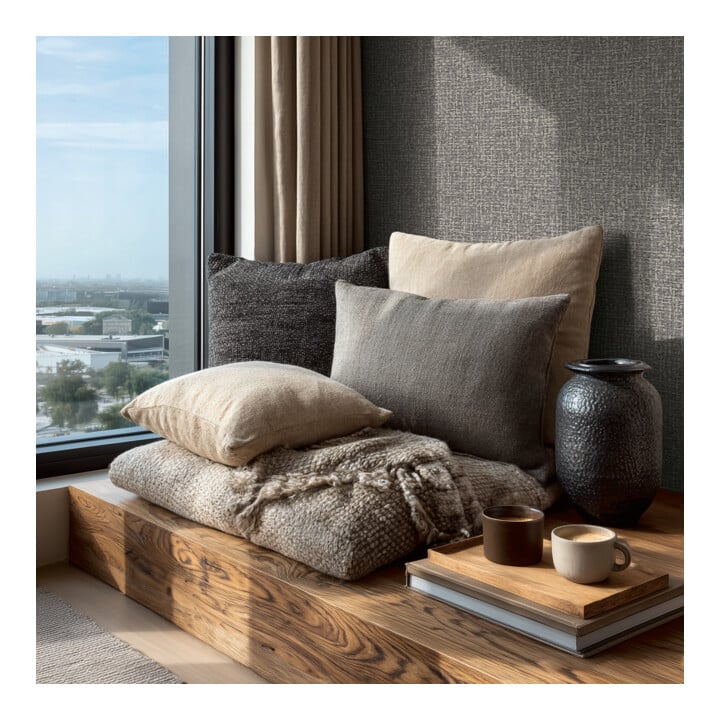 A.S. Création Vliestapete Vibes & Styles 10,05 x 0,53 m Rattan Grau Metallic strukturiert
