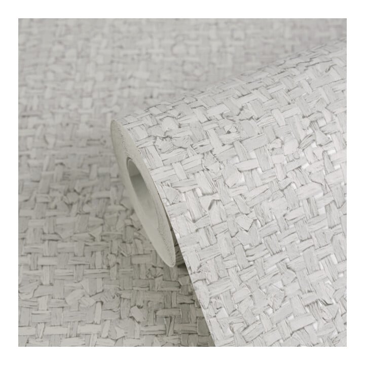 A.S. Création Vliestapete Vibes & Styles 10,05 x 0,53 m Rattan Hellgrau Metallic strukturiert