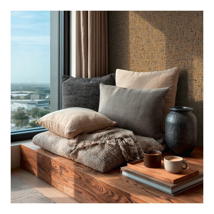 A.S. Création Vliestapete Vibes & Styles 10,05 x 0,53 m Rattan Orange Metallic strukturiert