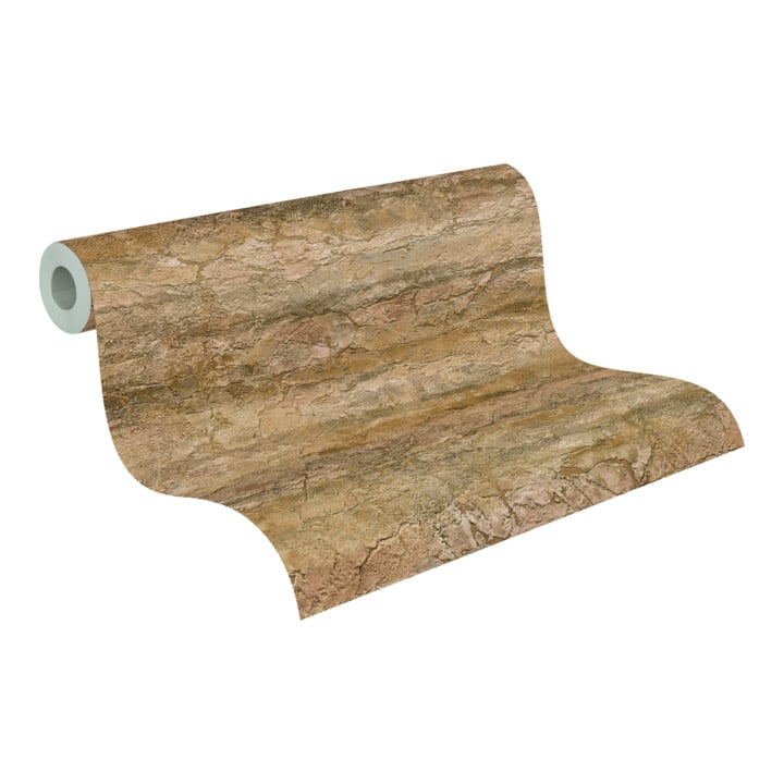 A.S. Création Vliestapete Vibes & Styles 10,05 x 0,53 m Stein Beige Metallic strukturiert