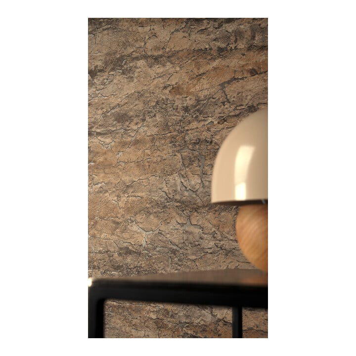 A.S. Création Vliestapete Vibes & Styles 10,05 x 0,53 m Stein Braun Metallic strukturiert