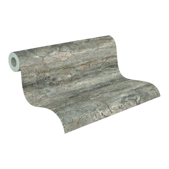 A.S. Création Vliestapete Vibes & Styles 10,05 x 0,53 m Stein Grau Metallic strukturiert