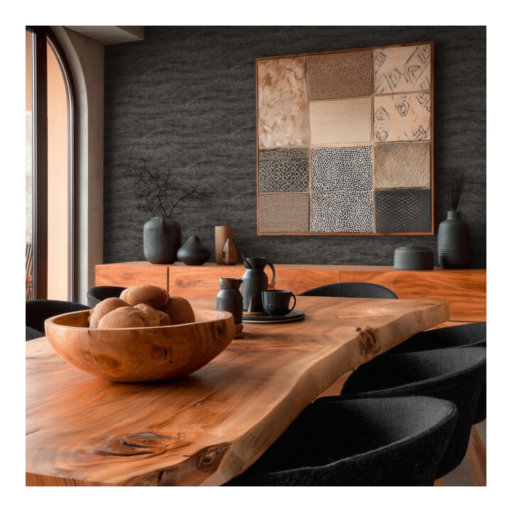 A.S. Création Vliestapete Vibes & Styles 10,05 x 0,53 m Stein Schwarz Metallic strukturiert
