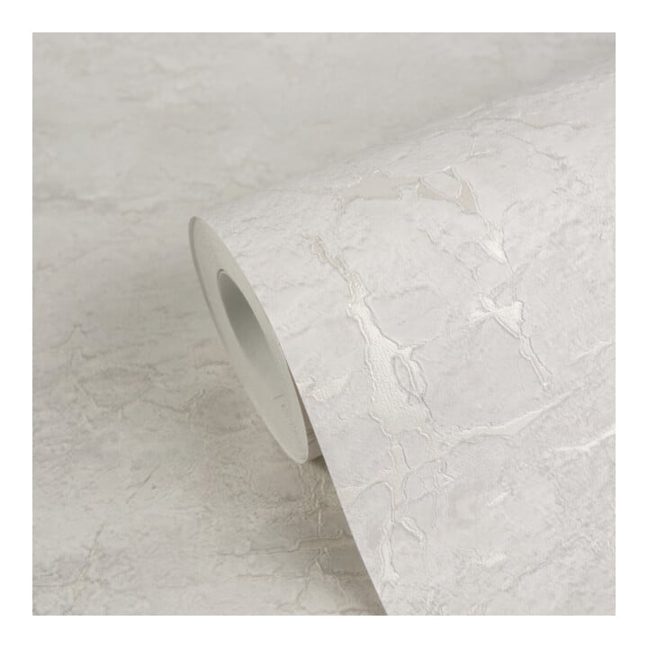 A.S. Création Vliestapete Vibes & Styles 10,05 x 0,53 m Stein Weiß Metallic strukturiert