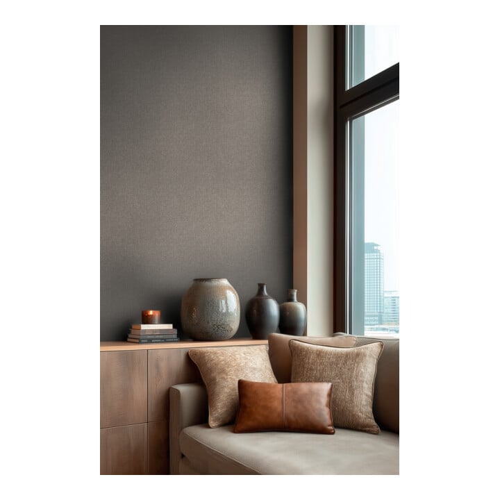 A.S. Création Vliestapete Vibes & Styles 10,05 x 0,53 m Uni Anthrazit leicht strukturiert