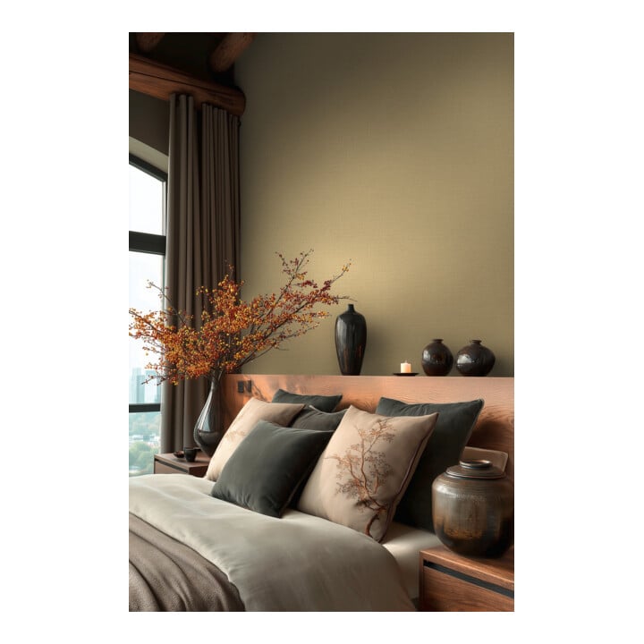A.S. Création Vliestapete Vibes & Styles 10,05 x 0,53 m Uni Beige Gold leicht strukturiert