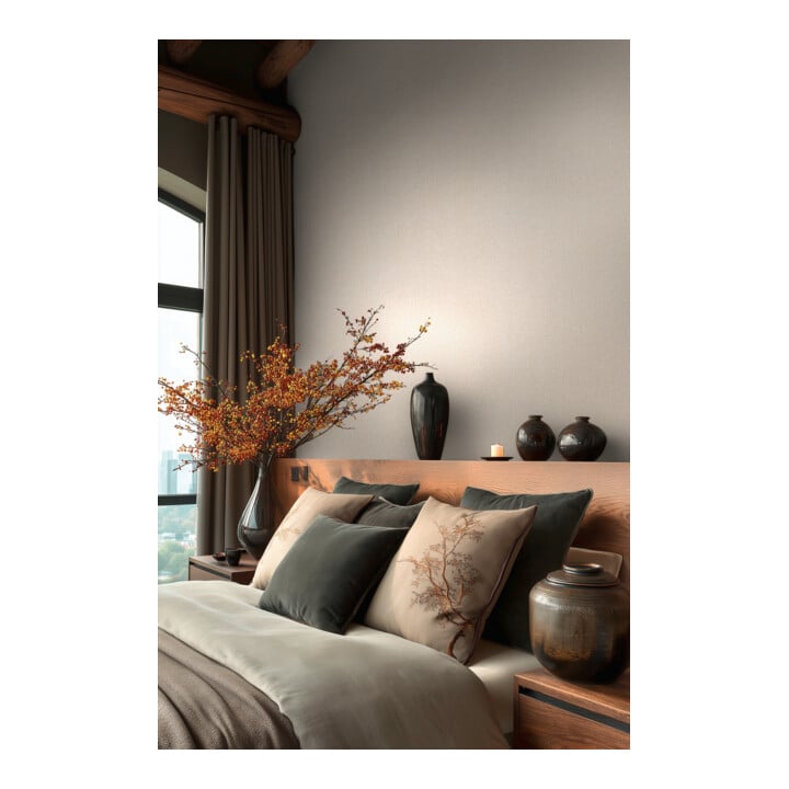 A.S. Création Vliestapete Vibes & Styles 10,05 x 0,53 m Uni Beige leicht strukturiert