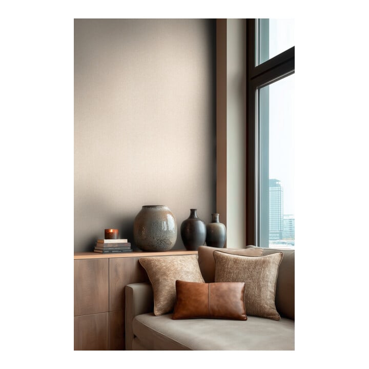 A.S. Création Vliestapete Vibes & Styles 10,05 x 0,53 m Uni Beige leicht strukturiert