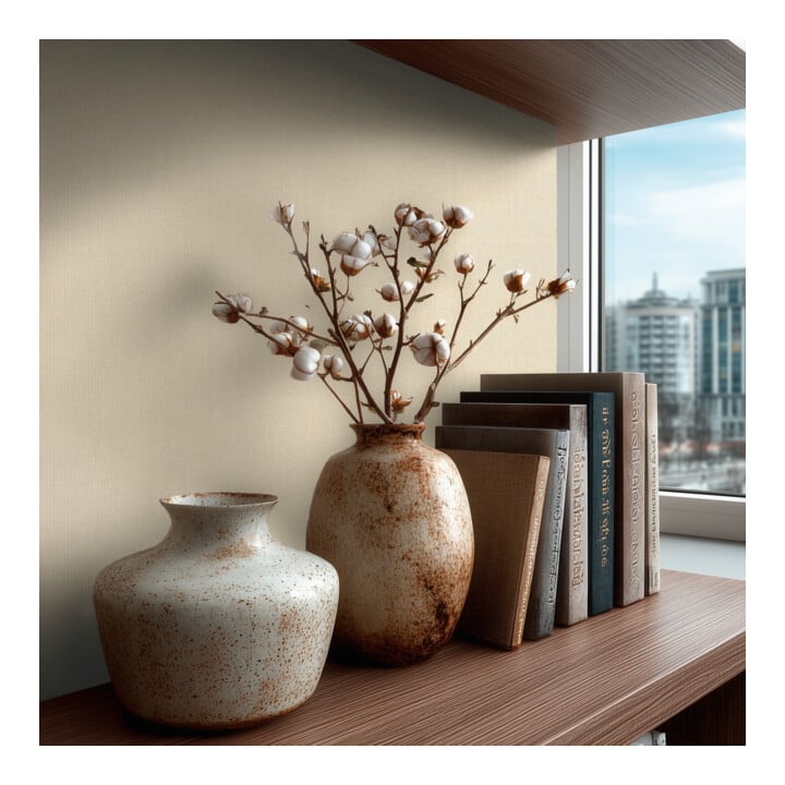 A.S. Création Vliestapete Vibes & Styles 10,05 x 0,53 m Uni Beige leicht strukturiert