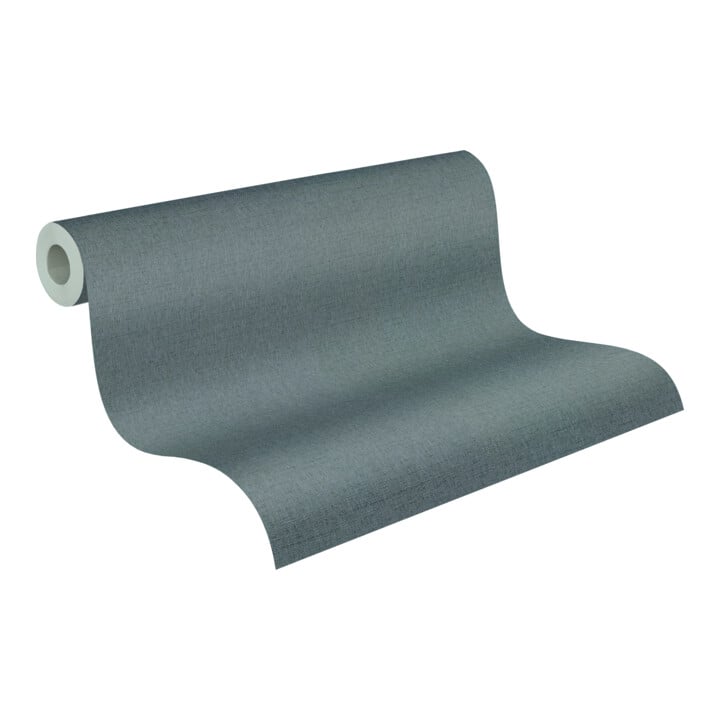 A.S. Création Vliestapete Vibes & Styles 10,05 x 0,53 m Uni Blaugrau leicht strukturiert