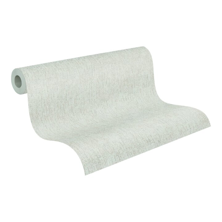 A.S. Création Vliestapete Vibes & Styles 10,05 x 0,53 m Uni Blaugrau Metallic strukturiert