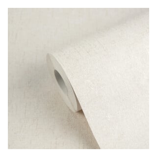 A.S. Création Vliestapete Vibes & Styles 10,05 x 0,53 m Uni Creme Metallic strukturiert