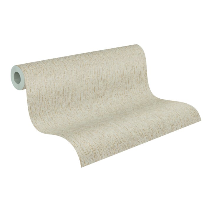 A.S. Création Vliestapete Vibes & Styles 10,05 x 0,53 m Uni Greige Metallic strukturiert