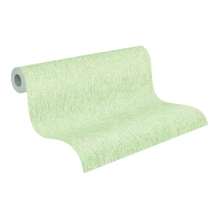 A.S. Création Vliestapete Vibes & Styles 10,05 x 0,53 m Uni Grün Metallic strukturiert