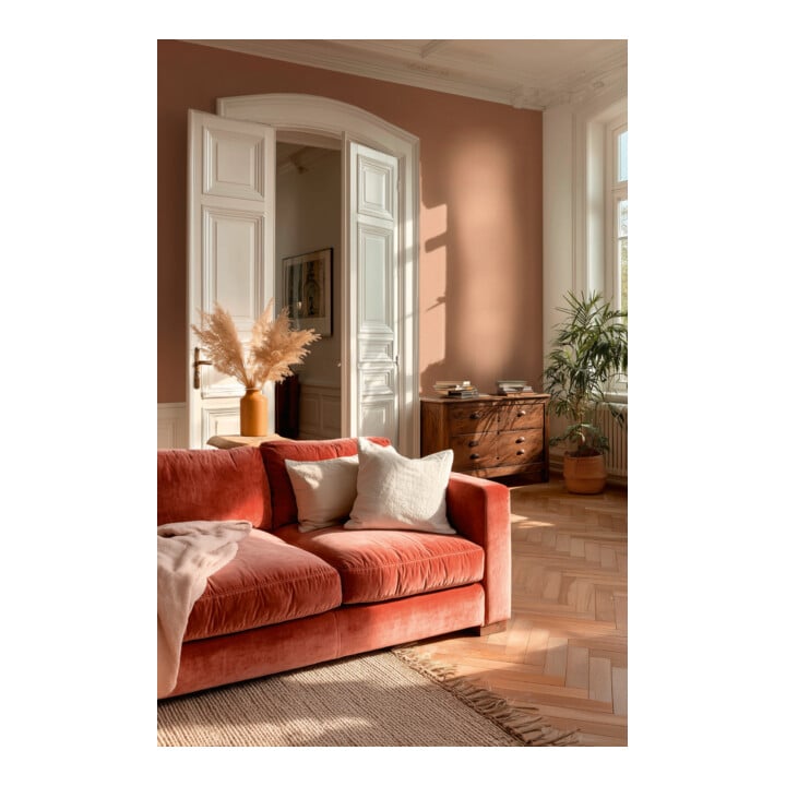A.S. Création Vliestapete Vibes & Styles 10,05 x 0,53 m Uni Rot Braun leicht strukturiert
